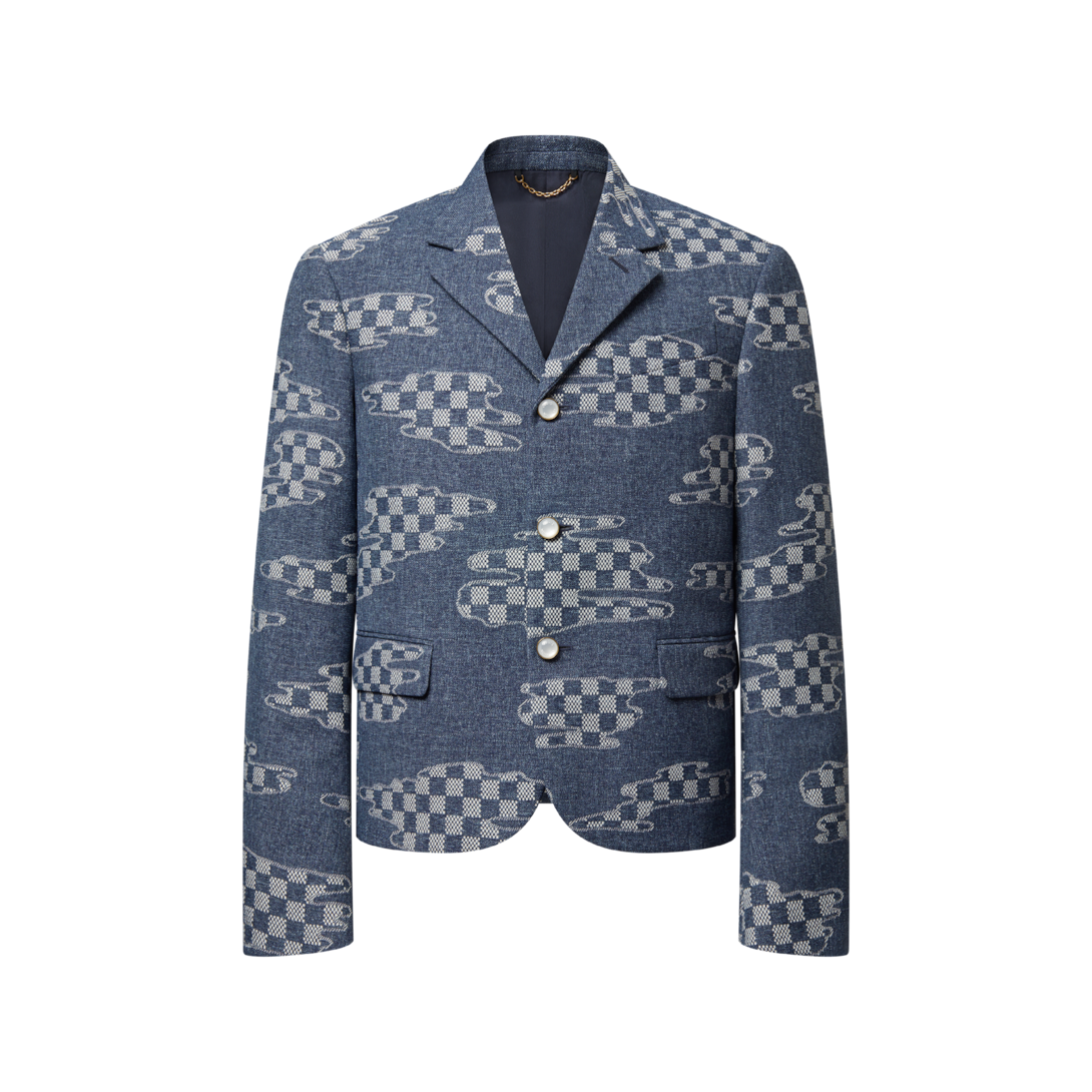 Damier Cropped Single-Breasted Jacket - Ready-to-Wear 1AIMV2